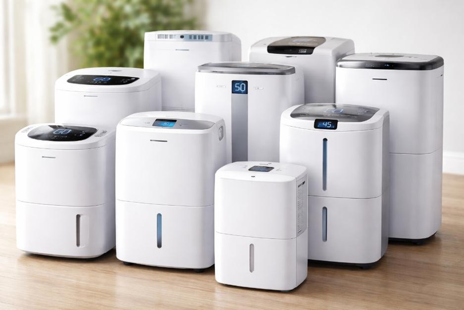 Cluster of dehumidifiers